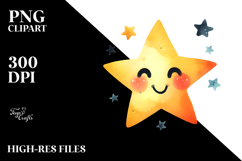 Smiling Whimsical Star PNG Product Image 2