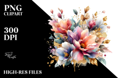 Colorful Bouquet with Gold Foil and Magnolia Product Image 2