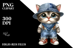 Baby Cat with Big Eyes | Watercolor Clipart Product Image 2
