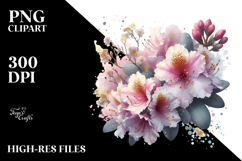 Rhododendron with Metallic Accents PNG Product Image 2