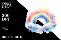 Simple Colorful Watercolor Pastel Rainbow | Sublimation | Product Image 3
