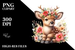 Cute Baby Elk in Style | Sublimation | Clipart Product Image 1