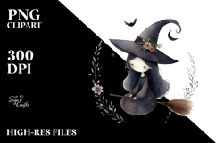Whimsical Witch in Watercolor Product Image 2