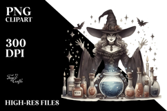Washed Retro Evil Witch, High-Res PNG Product Image 2