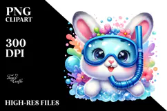 Cute Smiling Baby Rabbit PNG Product Image 2
