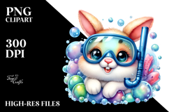 Cute Smiling Baby Rabbit PNG Product Image 2