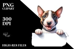 Colorful Funny Bull Terrier Clipart Product Image 1