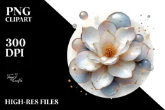 Glossy Gardenia Sublimation PNG Product Image 2
