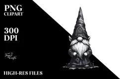 Gothic Gnome Watercolor, High-Res PNG Product Image 2