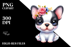 Happy French Bulldog in Watercolor, PNG Product Image 2