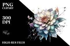 Dahlia Sublimation Clipart Product Image 2