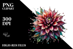 Dahlia Sublimation Clipart Product Image 2