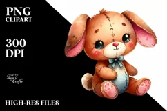 Colorful Vibrant Rabbit, Sewed | Sublimation | Clipart Product Image 3