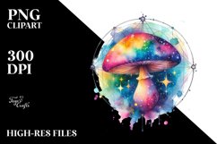 Magical Celestial Mushroom Watercolor Splash Product Image 1