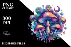 Colorful Magical Celestial Astral Mushroom Product Image 2