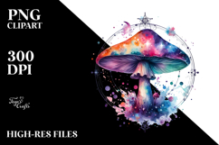 Colorful Magical Celestial Astral Mushroom Product Image 2