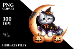 Kitten in Halloween Costume, Transparent PNG Product Image 2