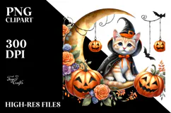 Kitten in Halloween Costume, Transparent PNG Product Image 2