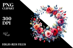 Colorful Wreath with Red Roses Product Image 2