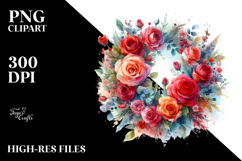 Colorful Wreath with Red Roses Product Image 2