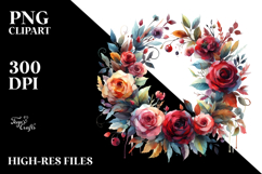 Colorful Wreath with Red Roses Product Image 2