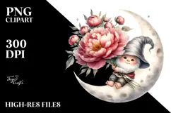 Cute Baby Gnome with Big Hat High-Res PNG Product Image 2