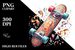 Vintage Skateboard Confetti Product Image 3