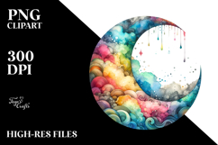Vibrant Half Moon Whimsical, Transparent PNG Product Image 2