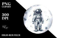 Vintage Washed Astronaut Boy Clipart Product Image 1