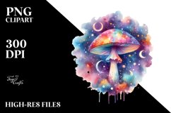Watercolor Magical Mushroom | Sublimation Clipart Product Image 3