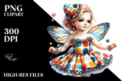 Colorful Watercolor Image of Baby Fairy with Polka Dancer&#039;s Product Image 1