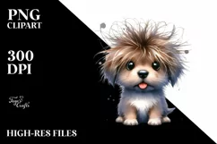 Expressive Baby Labrador Retriever with Crazy Haircut PNG Product Image 1