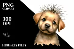 Expressive Baby Labrador Retriever with Crazy Haircut PNG Product Image 1