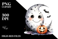 Funny Halloween Moon | Clipart Product Image 1