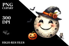 Funny Halloween Moon | Clipart Product Image 1
