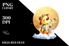 Cute Duck in Beachwear, High-Res PNG Product Image 2
