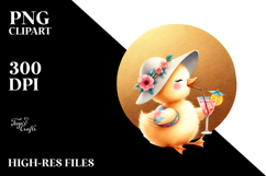 Cute Duck in Beachwear, High-Res PNG Product Image 2