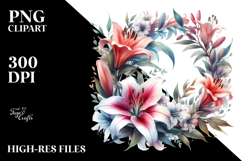 Vibrant Abstract Wreath with Small Lily Product Image 2