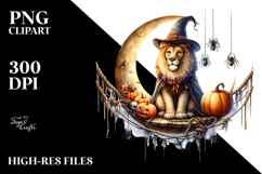 Lion Dressed for Halloween PNG Product Image 2