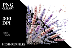 Lavender with Metalic Insertions PNG Product Image 2