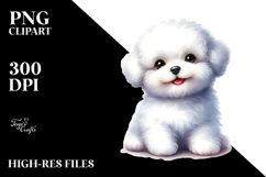 Watercolor Painting with Baby Bichon Frise Product Image 2
