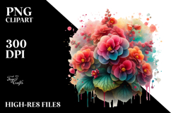 Begonia Watercolor Splash PNG Product Image 2