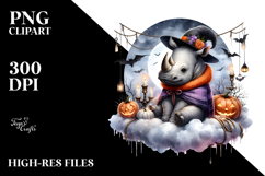 Rhino Dressed for Halloween PNG Product Image 2