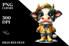 Baby Cow Rain Boots Clipart Product Image 2
