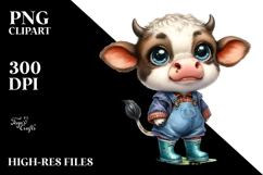 Baby Cow Rain Boots Clipart Product Image 2