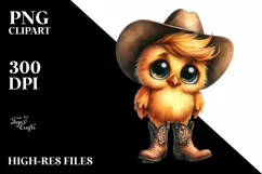 Chicken with Big Eyes and Cowboy Boots | Clipart Product Image 1