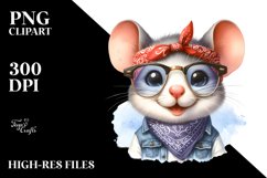 Baby Mouse Portrait Bandana es | Watercolor | Sublimation Product Image 1