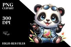 Cute Baby Panda Summer Clothes PNG Product Image 2