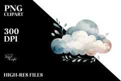 Vintage Cloud Clipart Product Image 2