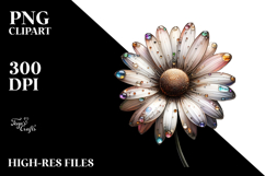 Daisy with Metalic Insertions PNG Product Image 2